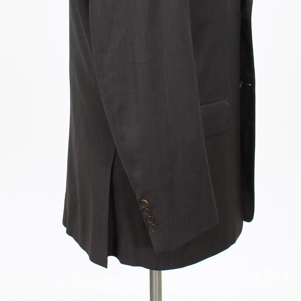 Kenneth Cole 42L Brown Striped 2-Button Sport Coat Blazer Jacket P501
